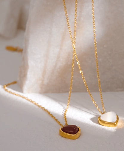 (*Spring Sale*) Heart Gemstone Pendant