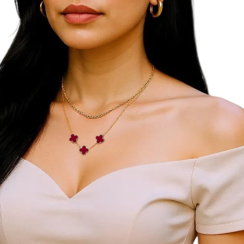 (*Summer Sale*) Pearl Clover Necklace