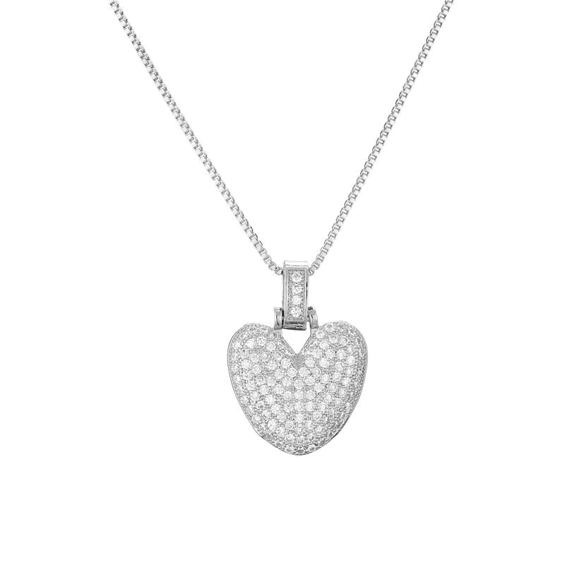 Chunky Ice Letter Initial Necklace