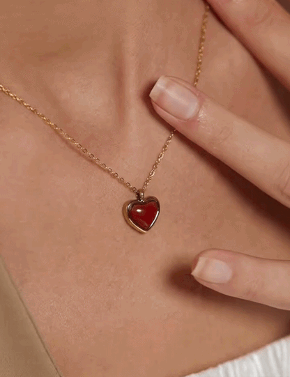(*Spring Sale*) Heart Gemstone Pendant