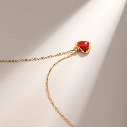 (*Spring Sale*) Heart Gemstone Pendant