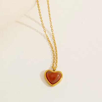 (*Spring Sale*) Heart Gemstone Pendant