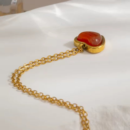 (*Spring Sale*) Heart Gemstone Pendant
