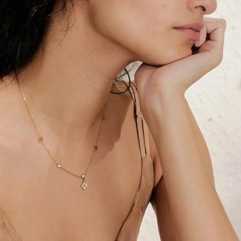 Eternal Flower Bezel Necklace 