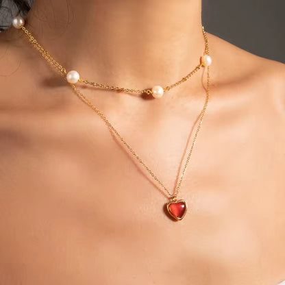 (*Spring Sale*) Heart Gemstone Pendant