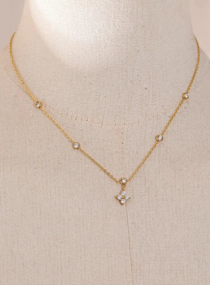 Eternal Flower Bezel Necklace 