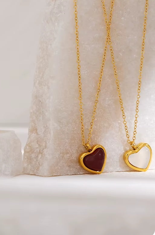 (*Spring Sale*) Heart Gemstone Pendant