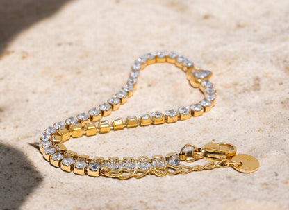 Mini Sparkling Heart Tennis Bracelet