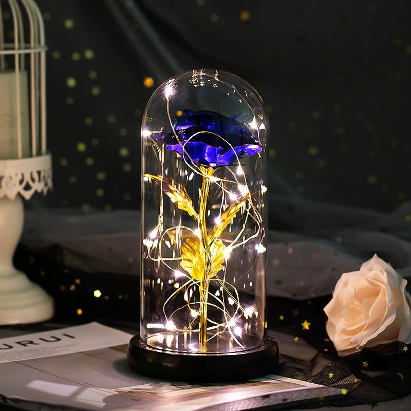 Mother s Day Sale Eternal LED Rose Flower in Glass Dome