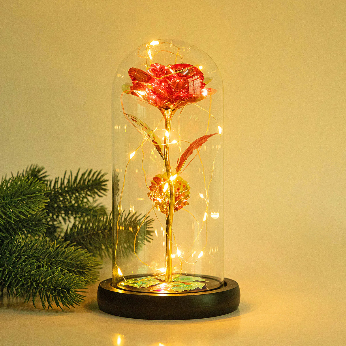 (*Spring Sale*) Eternal LED Rose Flower in Glass Dome