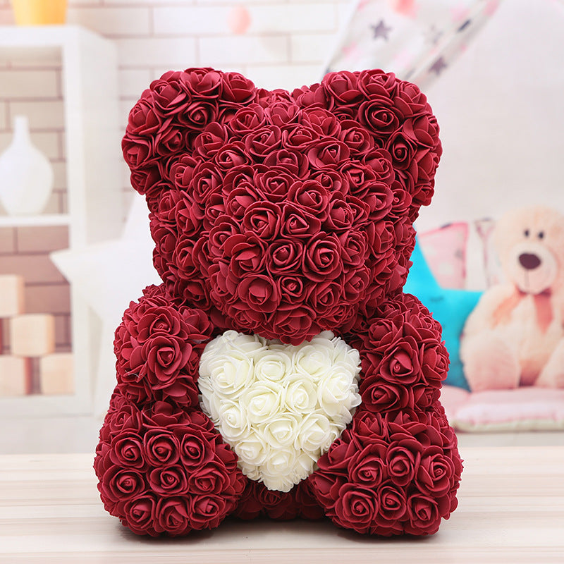 Rose teddy shop bear with heart