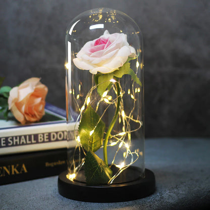 (*Spring Sale*) Eternal LED Rose Flower in Glass Dome