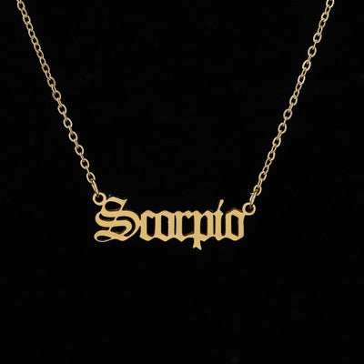 (*Spring Sale*) Zodiac Necklace (Old English Edition)