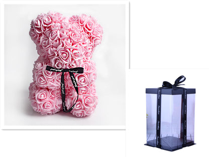 (*Spring Sale*) Luxury Rose Bear With Gift Box 25cm