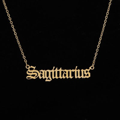 (*Spring Sale*) Zodiac Necklace (Old English Edition)