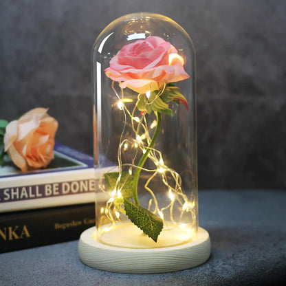 (*Spring Sale*) Eternal LED Rose Flower in Glass Dome