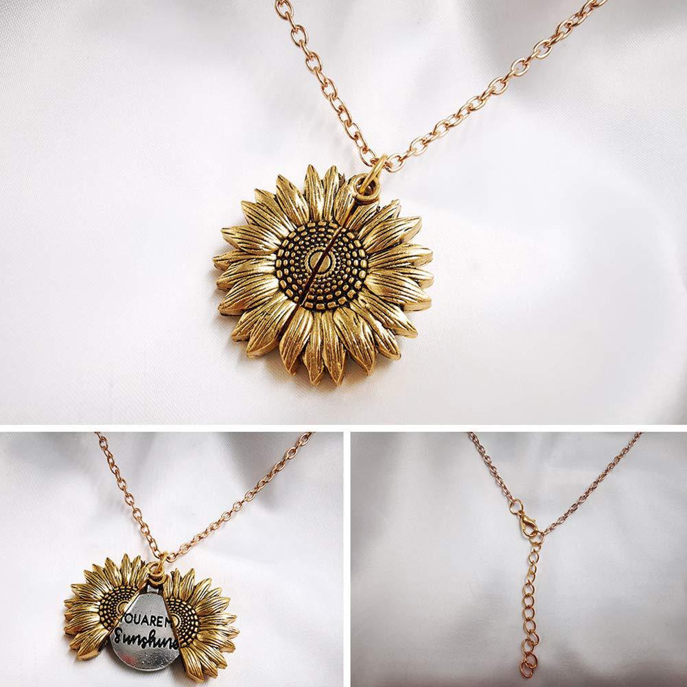 Sunflower Necklace You are My Sunshine Heart Pendant Jewelry Gift=-UK/New//,*  | eBay