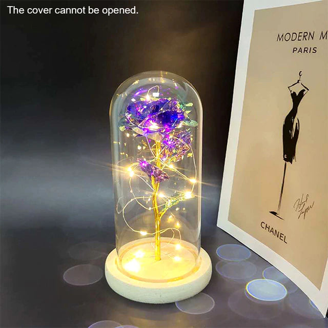 (*Spring Sale*) Eternal LED Rose Flower in Glass Dome