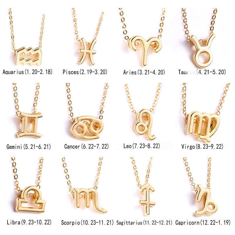 Zodiac on sale symbol necklace